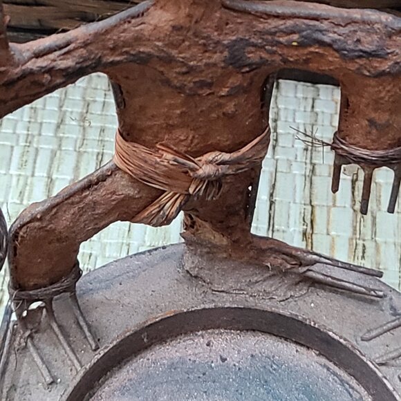 NATIVE AZTEC METAL DANCERA CANDLE HOLDER VINTAGE ZODAX PRODUCT - Picture 10 of 10